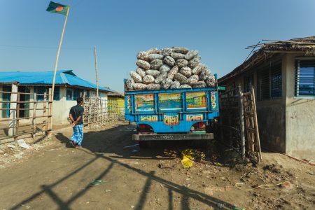 Truck load of dried fish ready for distribution Truck load of dried fish ready for distribution from Dhaka - Bangladesh Dried Fish Village..
