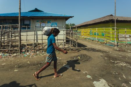 Bagged and processed dried fish Bagged and processed dried fish being loaded for distribution in Dhaka - Bangladesh.